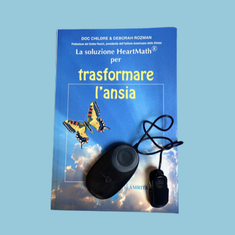 Pacchetto Inner Balance Bluetooth e libro "La soluzione HeartMath per trasformare l'ansia"